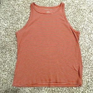 Burnt orange and white striped shirt from American eagle (L)